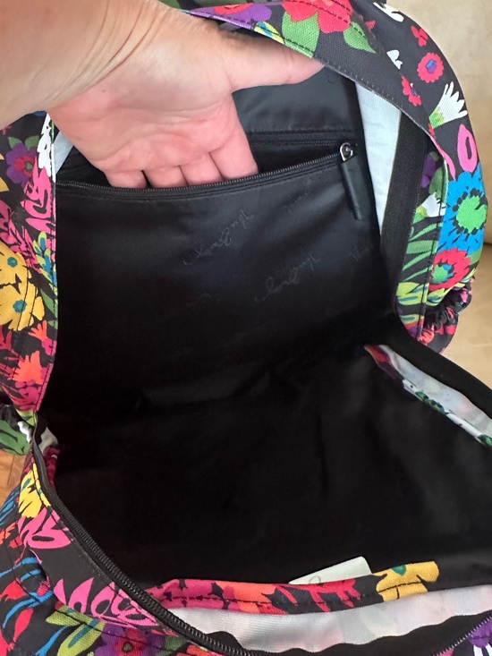 Vera Bradley Essential Large Canvas Backpack Hilo Meadow Floral Lightweight NWOT main image 12